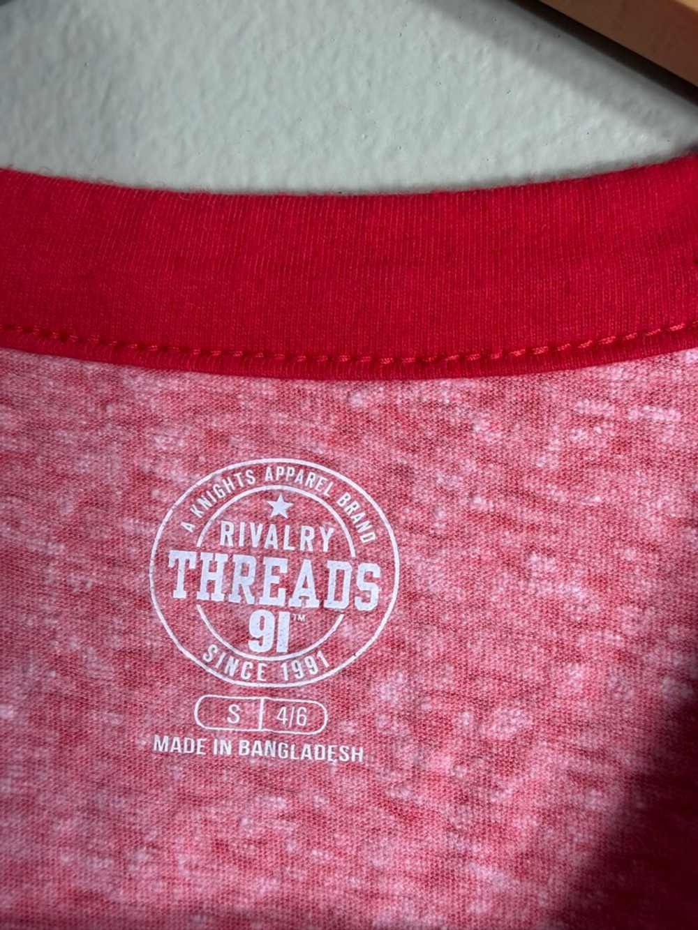 SOLD Ringer Tee Rivalry Threads Graphic T-Shirt Small - Picture 2 of 4